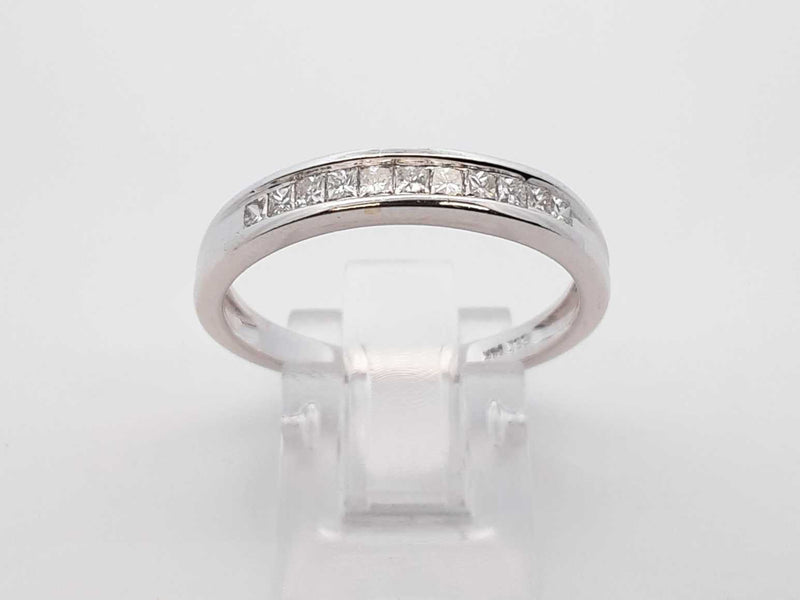 0.55 Cttw Diamond & 14k White Gold Ring 3.6 Grams Size 10.25 Fw1224wpxdu