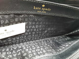 Kate Spade Hazel Court Bow Lacey Black Gray Continental Wallet Do0825pxde