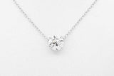 1.37ctw Diamond Pendant Necklace 14k White Gold 2.2 Grams 16 Inch Eb1125wcrxsa