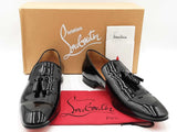 Christian Louboutin Dandelion Tassel Loafers In Patent Leather Sz 46 Fw0226oxzdu