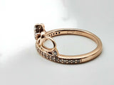 10k Rose Gold Diamond Crown Ring Size 6 Do0624lxzde