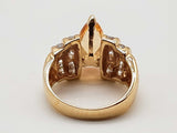 Pear Cut Citrine 14k Yellow Gold 9.5g Ring Size 8.5 Do0126ixzde