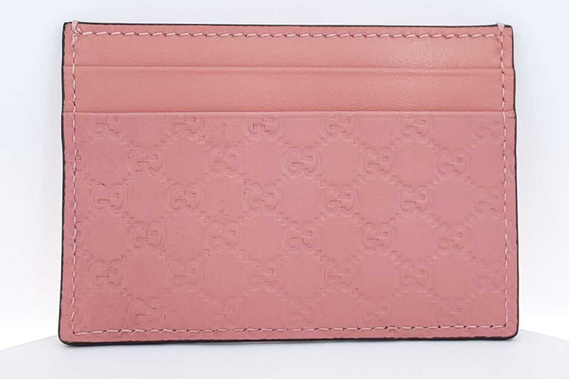 Gucci Microguccissima Pink Leather Card Case Wallet Eb0524exdu