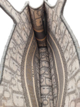 Christian Dior Grey Oblique Embroidery Mini Book Tote Bag Eb0426exzde