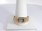 0.20 Cttw Diamond 10k Yellow Gold Solitaire Ring 6.1 Grams Size 13.5 Aa1025orzsa