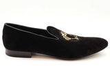 Versace Medusa Black Velvet Loafers Size 46 Eb0126lxzde