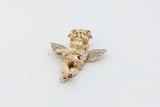 10k Yellow Gold Angel Pendant With Diamonds 5.4 Grams Eb0926lrxsa