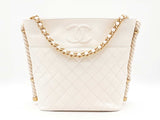 Chanel En Vogue Rope Hobo Bag In White Crumpled Calfskin Fw0525olxzdu