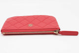 Chanel Red Quilted Caviar Leather Mini O-case Pouch Eb0226pxzdu