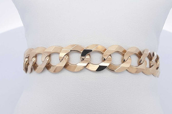 Concave Link Bracelet In 10k Yellow Gold 10k 18.9 Grams 7.5 Inch Eb0724poxsq