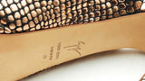 Giuseppe Zanotti Metallic Rose Gold Embossed Leather Heels Size 39 Eb0825pxdu