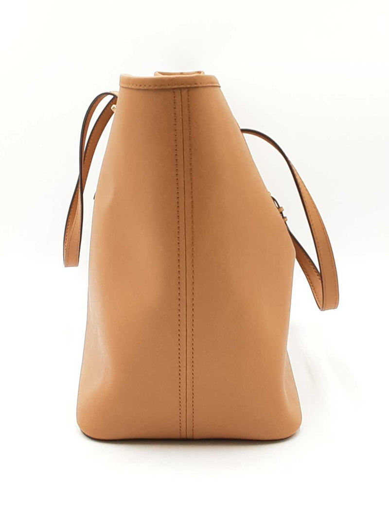 Michael Kors Jet Set Travel Tote In Brown Saffiano Leather Fw1125lrdu