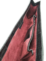 Nancy Gonzalez Genuine Crocodile Leather Clutch Eb0526lxzde