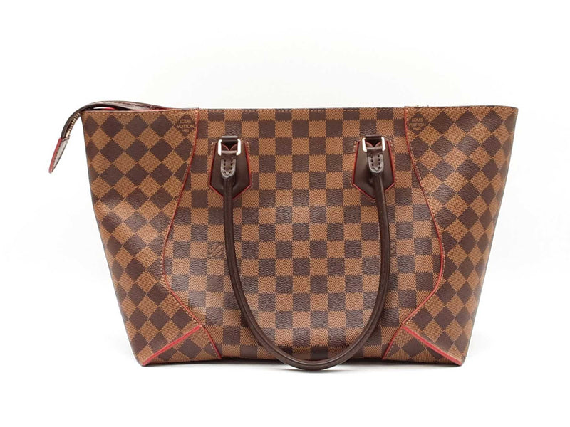 Louis Vuitton Caissa Mm Cerise Damier Ebene Coated Canvas Tote Bag Fw0625roxdu