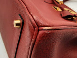 Hermes Birkin 35 Rouge Red Buffalo Skipper Gold Hardware Handbag Do0125exzxde