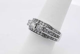 1.15cttw Diamond 14k White Gold Ring 6.4 Grams Size 7 Eb0626cxzsa