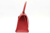 Balenciaga Red Leather Hourglass Top Handle Bag Eb0626rxzde