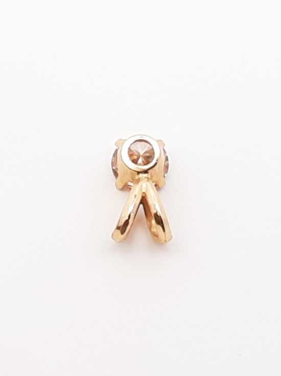 .65 Cttw Diamond & 14k Yellow Gold Solitaire Pendant 0.7 Grams Fw1024pzxdu