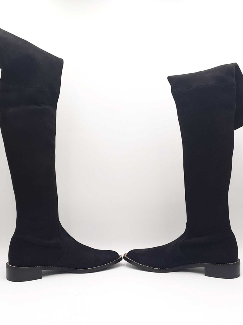 Stuart Weitzman Lowland Linx Black Suede Boots Size 11 Eb1213loxsa