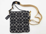 Coach Signature C Blue Denim Crossbody Bag Do0526lxde