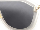 Fendi Ff Fabulous Shield Sunglasses In White With Blue Logo Lens Fwlpxdu