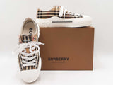 Burberry Jack Trainers In Archive Check Cotton Canvas Size Eu 39 Fw1125ozxdu