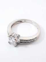 0.60 Cttw Diamond & 14k White Gold Engagement Ring 3.3g Size 6 Fw1124wrxdu