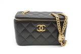 Chanel Dark Brown Quilted Lambskin Pillow Crush Vanity Case Eb1026olxzsa