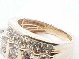 2.96 Cttw Diamond & 10k Yellow Gold Cigar Band 9.1 Grams Size 10 Fw0926lxzxdu