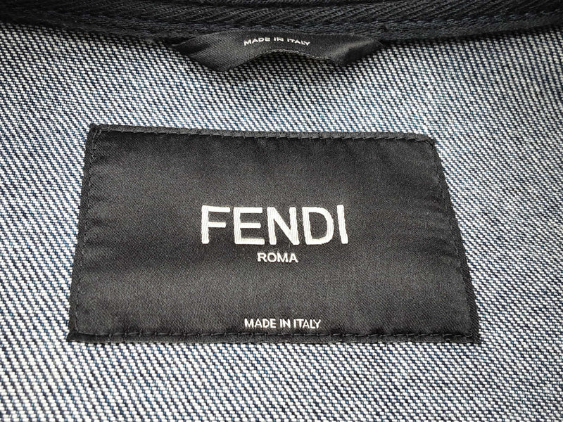 Fendi X Fila Denim Zip Up Trench Coat Size Italian 54 Do0925wxzde