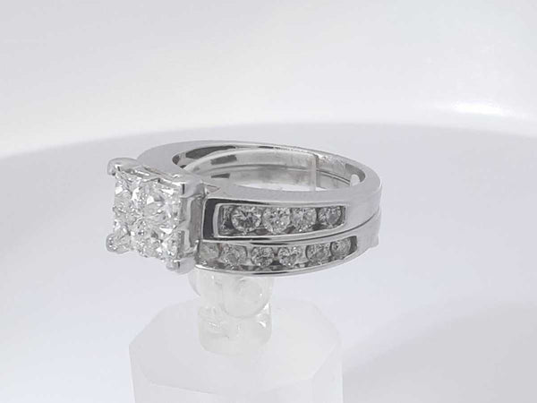 1.57 Cttw Diamond 14k White Gold Engagement Set Size 8.5 Aa0825ewzsa