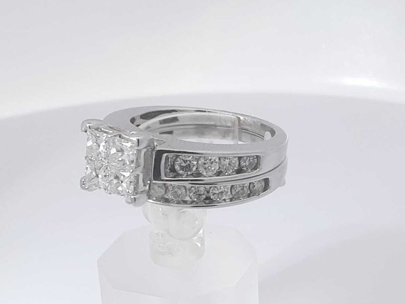 1.57 Cttw Diamond 14k White Gold Engagement Set Size 8.5 Aa0825ewzsa