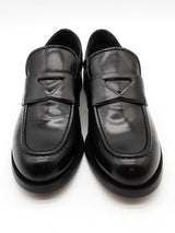 Prada Black Leather Loafers Size 41.5 Eb0626loxde