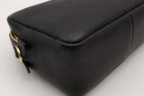 Prada Vitello Daino Black Leather Double Zip Camera Crossbody Bag Eb1026sxzsa