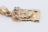 10k Yellow Gold Jesus Face Pendant With Diamonds 2.7 Grams Eb0226lxzsa