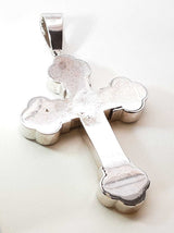 3.20 Cttw Diamond & 14k White Gold Orthodox Cross Pendant 88.5 Gram Fw0726ixzxdu