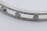 1.88cttw Diamond Hinged Bangle Bracelet 18k White Gold 28.3 Grams Eb0626woxzsa