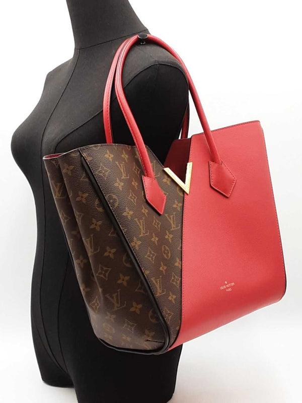 Louis Vuitton Kimono Tote Bag In Monogram Canvas & Cerise Leather Fw0625rzxdu