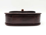 Gucci Bamboo 1947 Top Handle Bag In Dark Brown Lizard Skin Leather Fw0526prxdu