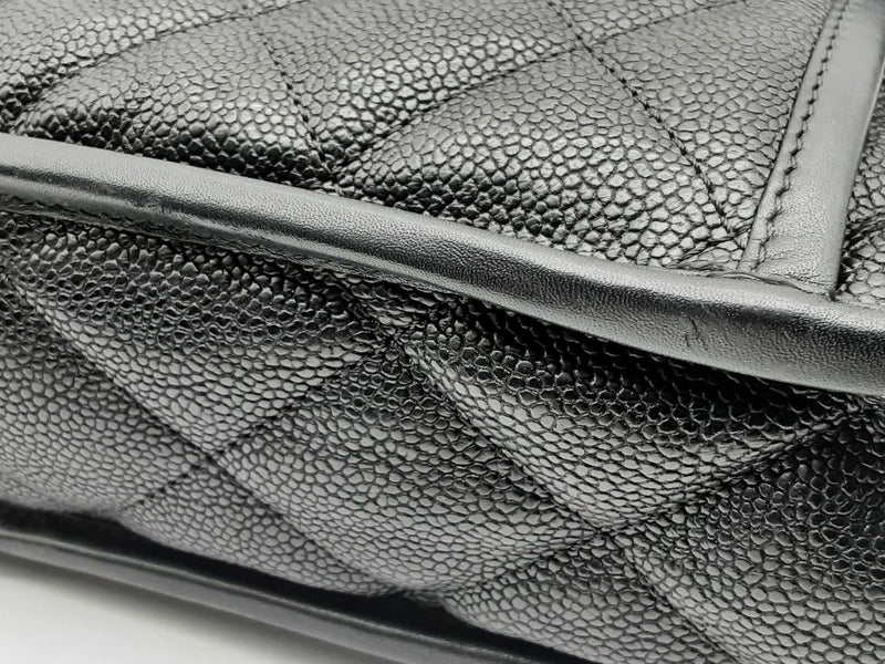 Chanel French Riviera Flap Black Cavier Leather Shoulder Bag Do0924lsxzde