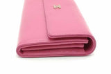 Chanel Camellia Pink Leather Wallet Eb1026ixzsa