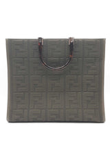 Fendi Sunshine Olive Green Fabric Ff Logo Tote Bag Eb0726lixzde
