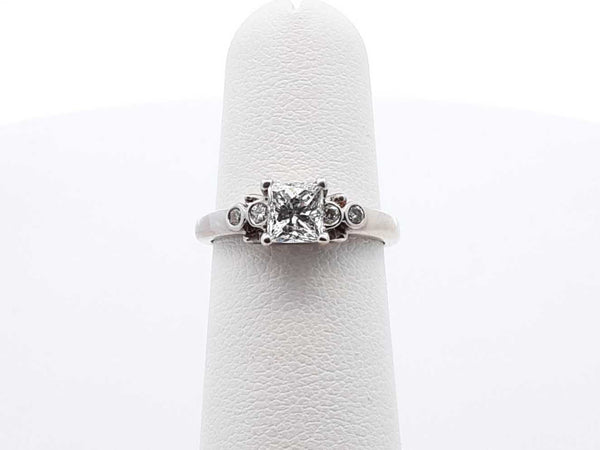 0.78 Cttw Diamond & 10k White Gold Ring With Cert 1.9 Gram Size 5 Fw1124pxzdu