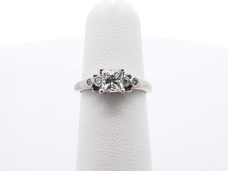 0.78 Cttw Diamond & 10k White Gold Ring With Cert 1.9 Gram Size 5 Fw1124pxzdu