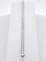 9.68 Cttw Lab-grown Diamond & Silver Tennis Bracelet 9.7 Gram 7 In. Fw0425lwrxdu