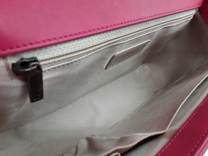 Chanel Boy Bag Hot Pink Quilted Lambskin Leather Shoulder Bag Do0925wxzxde