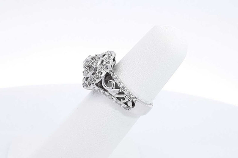 Aprox. 1.02ctw Diamond Ring In 14k White Gold 5.4 Grams Size 5 Eb0924ocrdu