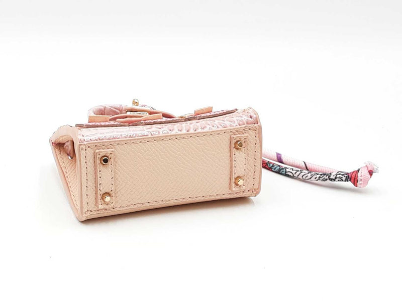 Mini Boutique Bag Charm In Pink Fw0825edu