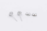 1.0cttw Lab Grown Diamond Stud Earrings In 14k White Gold 0.8 Grams Eb0326orxsa