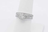 0.54cttw Diamond Wedding Set In 10k White Gold 3.8 Grams Size 7 Eb0226orxsa